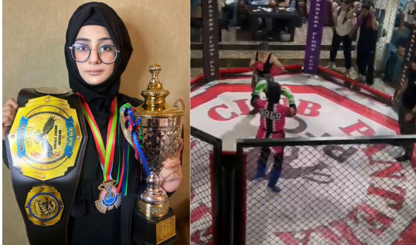 Kickboxer Rabia Noor wins her first international fight in Baku