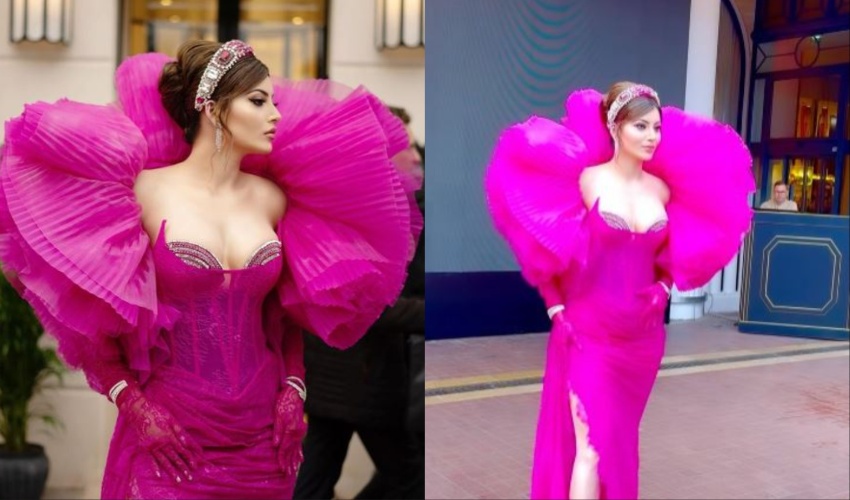 Urvashi Rautela wows Cannes 2024 with glamorous pink jeweled gown