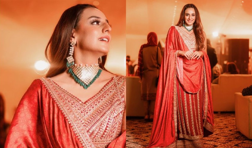 'Ready to conquer world': Kinza Razzak steals spotlight in red ethnic wear
